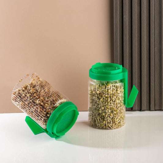 Sprouting All Seeds & Beans Airflow Mesh Lid, Easy Drainage Odor Resistant & Durable Green